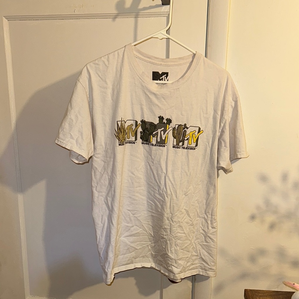 MTV White Graphic T-Shirt for Men